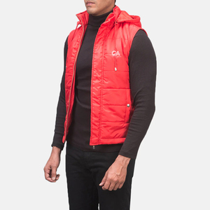 Chaleco acolchado de alta calidad para hombre con logotipo bordado, bolsillos con botones hechos a medida en diferentes colores, ropa de calle para invierno - Product Image 1