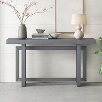 Mobilier de salon moderne Table d'appoint de couloir noire Table console étroite en bois