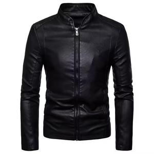 Veste décontractée pour homme automne-hiver, col montant américain, nouvelle mode, style streetwear, cuir véritable, imperméable, respirante - Product Image 4