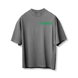 Camisetas de Cuello Redondo Ajustadas de Algodón/Fibra de Bambú de Alta Calidad, Fabricante OEM Personalizado, Ropa Casual para Hombre, Hombros Caídos, Impresión Digital - Product Image 5