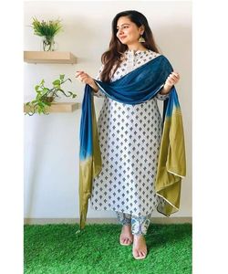 Nueva Colección de Moda Estilo Bollywood, Nuevo Diseño de Dupatta de Seda Banarasi con Estampado Metálico, Vestido Multicolor, Ropa Étnica - Product Image 6