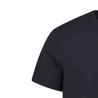 Couleur noire 100% coton T-shirt pour hommes bouffée impression personnalisé Simple Logo coupe ample vente chaude nouveau gros hommes T-shirt pour hommes
