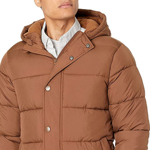 Chaqueta Bomber de invierno de alta calidad para hombre, cálida, para exteriores, con capucha, a prueba de viento, lona recubierta, ligera, Puffer 100% - Product Image 5