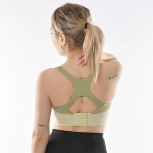 Women's XS High Quality Sportswear <b>Cross</b> Back Gym Crop <b>Top</b> Breathable Yoga Sports Bra Padded Training Fitness Washed Plus Size - Product Image 2