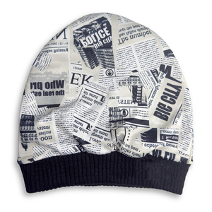 Gorro de Invierno Personalizado con Estampado de Cuadros y Diseño de Periódico para Adultos Unisex, 100% Acrílico, Color y Logotipo Personalizables - Product Image 1