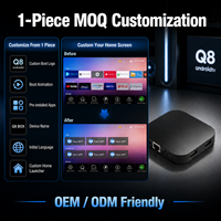 TV Box Q8 Android 14 S905Y4 4GB 32GB 4K WIFI BT Widevine L1 1 unidad MOQ Logotipo Personalizado Diseño de Interfaz de Usuario Personalizado Aplicación Preinstalada TV CMS OEM ODM