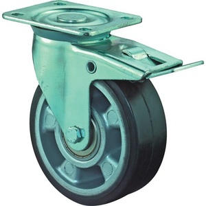 Heavy-Duty 125mm <b>Swivel</b> Caster for Furniture 85/105/200kg Load Capacity Total Lock Rubber BS Casters - Product Image 1