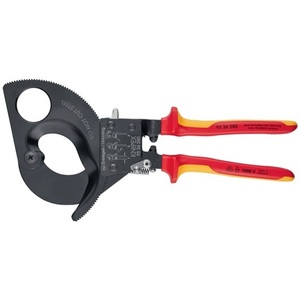 Coupe-câbles KNIPEX VDE, longueur totale 280 mm, max. 52 mm (380 mm), poignées multi-composants pour systèmes électriques de camping-cars - Product Image 6