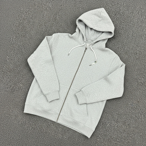 Wholesale 100% cotton 450 Grams Cotton <b>Fleece</b> <b>men's</b> basics hoodies full Zip up Drop Shoulder comfortable <b>man</b> baggy <b>hoodie</b> - Product Image 2