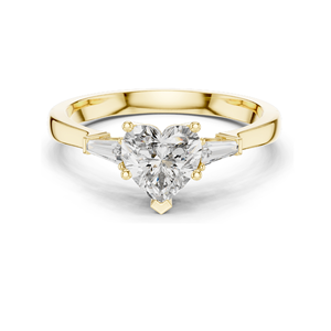 Bague en diamant de laboratoire en forme de cœur de 1,15 carat pour femmes, clarté VVS-VS EF, or 18 carats, 14 carats, 10 carats et argent 925, rose, jaune, blanc - Product Image 2