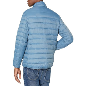 Veste personnalisée de haute qualité en toile à manches longues avec rembourrage à fermeture éclair et braguette pour hommes, couleur bleue unie, directement de l'usine du Bangladesh - Product Image 6