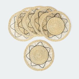 Set de table rond en jonc de mer écologique, fait main, tissé naturellement, fabricant de vaisselle en gros du Vietnam - Product Image 6
