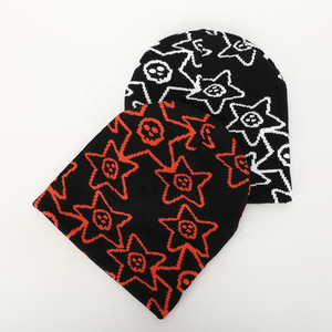 Fabrication en gros personnalisé en cuir Patch Beanie unisexe de haute qualité teint casquette tricotée étiquette hiver Ski acrylique chapeau uni - Product Image 6