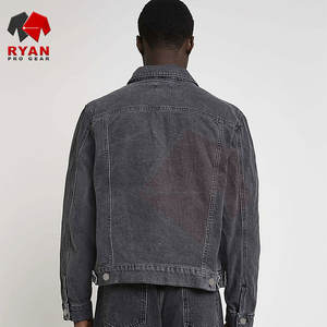 Veste en jean pour homme, logo personnalisé, OEM ODM, lavage classique, fermeture à boutons, tissu durable, vêtements d'extérieur décontractés, vente en gros - Product Image 2