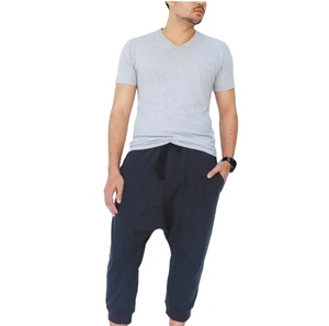 Pantalon de survêtement décontracté en polyester respirant à taille élastique mi-haute, style hip-hop, entrejambe tombant, streetwear, hiver, pour homme - Product Image 3