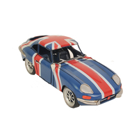 AJ100 - Modellino Auto Jaguar E-Type 1961 in Ferro Fatto a Mano Leggero Rettangolare da Collezione Regalo Vintage Design Moderno