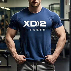 Vêtements de sport de qualité supérieure pour hommes, t-shirt d'entraînement, musculation, course, évacuation de l'humidité, vêtements de sport - Product Image 1