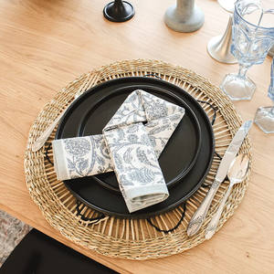 Assiette de charge ronde napperons en jonc de mer ensemble de napperons en gros tapis de table uniques décoration de cuisine et de table - Product Image 3