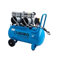 Compresor de Aire Portátil LAXMO con Pistón, 1600W/2400W, 220V, 50Hz, 50 Litros, 2 Etapas, Motor Silencioso sin Aceite, para Pintura, LXFO-50L C 1