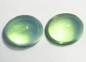 Piedras preciosas genuinas sueltas de corte ovalado de piedra Prehnita Natural altamente pulida de la mejor calidad para la fabricación de joyas disponibles para la venta OEM - Product Image 3