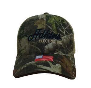 Sombrero de camionero de tela de malla/algodón de perfil medio estructurado ajustable de alta calidad con ala curvada de 6 paneles con logotipo personalizado de estilo deportivo - Product Image 1