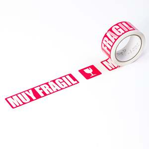 Ruban adhésif fragile en papier de 125 m x 48 mm pour l'emballage et le marquage de marchandises et d'objets délicats - Product Image 1