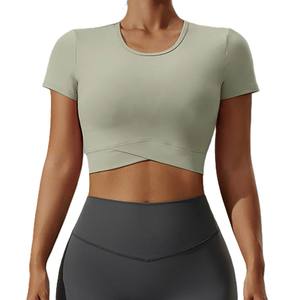 OEM Wholesale Price High Quality Cotton Crop Top <b>T</b> <b>Shirt</b> Women and <b>Sexy</b> Custom Print or Embroidery - Product Image 3