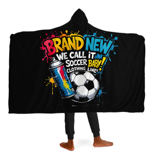 Couverture polaire et polyester pour enfants, thème football, Halloween, modèle Midnight Spray Plaid Hoodie, pour la maison - Product Image 1