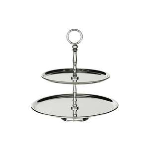 Soporte de pastel de aluminio de diseño estándar simple pero elegante para pasteles y pasteles de exhibición de 2 niveles con estilo - Product Image 6