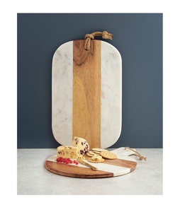 Planche à découper rectangulaire en bois et en marbre, exportateur en gros, nouveau design, planche à fromage en bois et en marbre en vente - Product Image 3