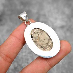 Colgante de Jaspe Caballo Salvaje, Plata de Ley 925, Colgante de Piedra Preciosa Hecho a Mano, Collar de Joyería, Regalo para Ella, Joyería de Jaspe Caballo Salvaje - Product Image 3