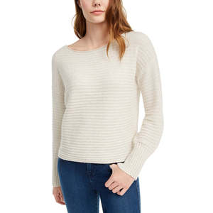 Cardigan a Costine Fatto a Mano per Ragazze Pink Rose, Taglia Piccola, Bianco, Stile Casual Coreano, Logo Frontale, Mezza Manica per Autunno e Inverno - Product Image 1