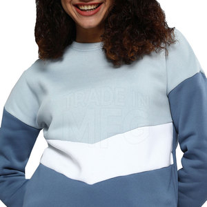 Sudadera de cuello redondo para mujer Logotipo personalizado con manga larga Sudaderas ajustadas de color personalizado para mujer - Product Image 4