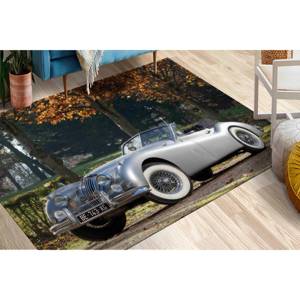 Alfombra Vintage con Diseño de Jaguar: Decoración Automotriz Retro, Alfombra Impresa, con Pelo Suave - Product Image 4