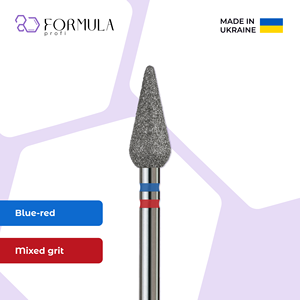 Broca Profesional para Uñas con Punta Redonda de Diamante Azul y Rojo de 5.0 mm, Herramienta de Belleza con Logotipo Personalizado, Superventas - Product Image 1