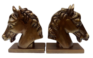 Collection de figurines de buste de tête de cheval polies Figurines de cheval en métal durables - Product Image 4