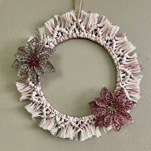 Vente en gros de guirlande de vacances ronde en macramé au design agréable décor de vacances décoration de Noël faite à la main du Vietnam - Product Image 2