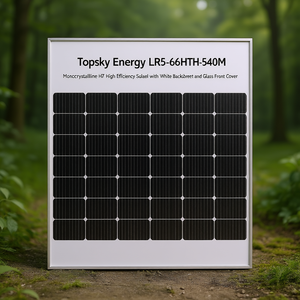 Panel Solar Monocristalino HJT de Alta Eficiencia Topsky Energy LR5-66HTH-540M con Lámina Trasera Blanca y Cubierta Frontal de Vidrio - Product Image 3