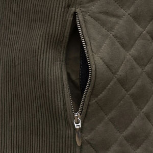 Chaqueta de cuero sin mangas de Invierno para mujer TopRated logotipo personalizable acolchado a prueba de viento con cierre de cremallera chaleco superior de tela brillante - Product Image 4