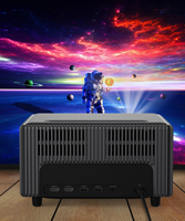 Projecteur de jeu 4K 6000 lumens, projecteur de cinéma maison avec haut-parleur intégré pour simulateurs de golf