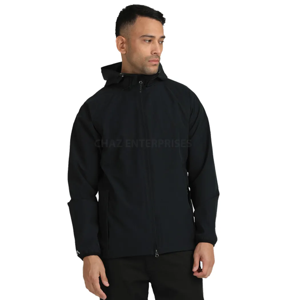 Custom Overhead Half Zip Up Waterproof 100% Polyester Windbreaker Black Streetwear Sports coaches Track Jacket for men
