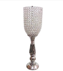 Portavelas de Metal de cristal Chapado en plata de lujo personalizado elegante forma esférica alta para hoteles hecho a mano para lámpara de centro de mesa - Product Image 3