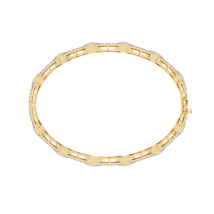 Fabulous 18K <b>Gold</b> Lab Grown Diamond Bracelet & <b>Bangle</b> Luxurious Jewelry - Product Image 3