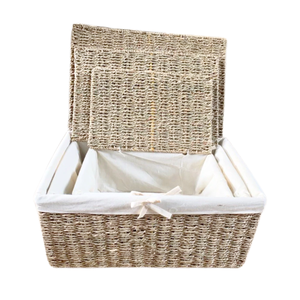 HOT SELLING PRODUCT Multipurpose Seagrass <b>Basket</b> for Kitchen Laundry and <b>Garden</b> Use with High Quality - Product Image 1
