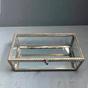 Artisan Design Decorative Jewelry <b>Box</b> Organizer Storage with Silver Finish Model B285 - Product Image 2