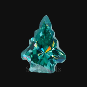 ห้องปฏิบัติการสังเคราะห์ที่ปลูกด้วยเพชร igi/gia ได้รับการรับรองจาก VVS ต้นคริสต์มาสสีเขียวแฟนซีตัด1CT ให้4CT - Product Image 1