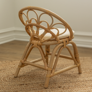 <b>Flower</b> <b>Rattan</b> Kids <b>Chair</b> Baby Furniture Handcrafted Premium Quality Wicker <b>Chairs</b> Bedroom Decoration - Product Image 6