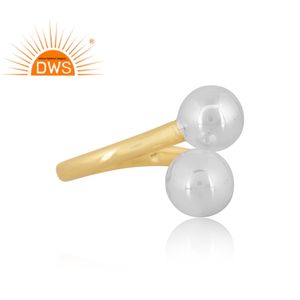 Último diseño hecho a mano chapado en oro anillo ajustable Demi fabricante de joyería fina colección delicada - Product Image 3