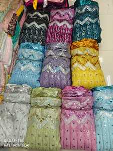 Exportation indienne vêtements de qualité vêtements de danse robe matériel broderie séquence bordure Net tissu pour vente à l'exportation - Product Image 5