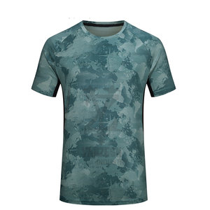เสื้อยืดออกกำลังกายคอกลมผู้ชายรุ่นใหม่ แห้งเร็ว ระบายอากาศดี ผ้าฝ้าย/ใยไผ่ 220 กรัม ผ้าถัก สำหรับเล่นกีฬา - Product Image 5
